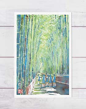 楽天市場】嵐山の景色1 6枚セット ( 竹林の小径 嵯峨野 トロッコ列車