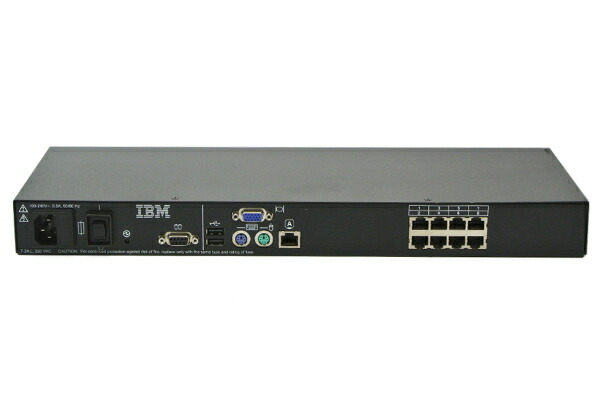 楽天市場】IBM 1735-3LX (41Y9310) Console Switch 1x8ポート KVM 8