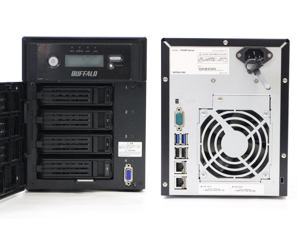 楽天市場】Buffalo TeraStation TS5400シリーズ TS5400D0804 RAID6対応
