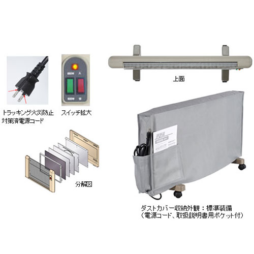 楽天市場】夢暖望・夢暖房 880型H アールシーエス 遠赤外線輻射式