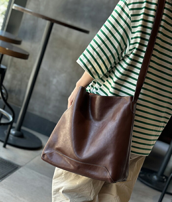 楽天市場】高級ヌメ革 ショルダーバッグ 通勤 通学 タンニン鞣しヌメ革