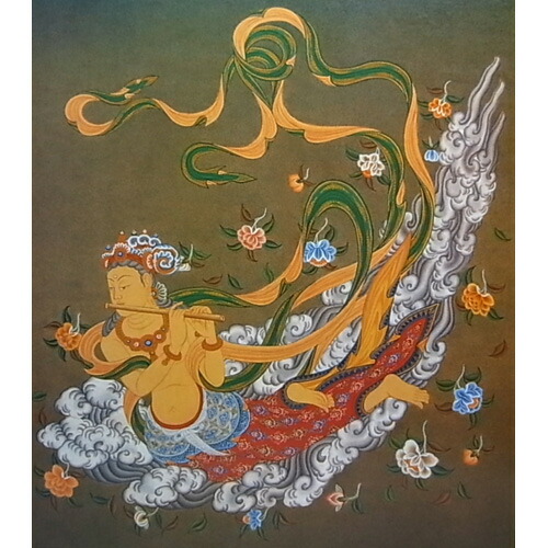 楽天市場】仏画色紙 飛天 : 天宝堂