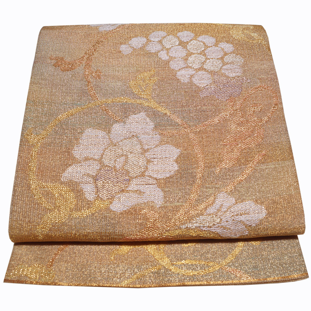 楽天市場】袋帯 桝屋高尾 西陣 ねん金綴錦 高尾弘 唐花・葡萄唐草模様