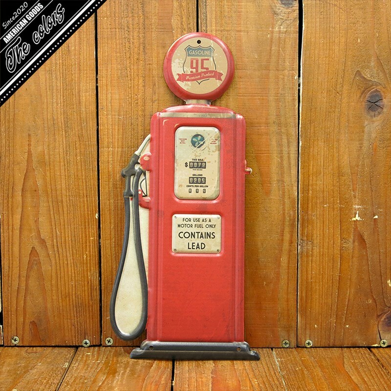 楽天市場】GASOLIN STATION プレート ブリキ看板 GASスタンド型