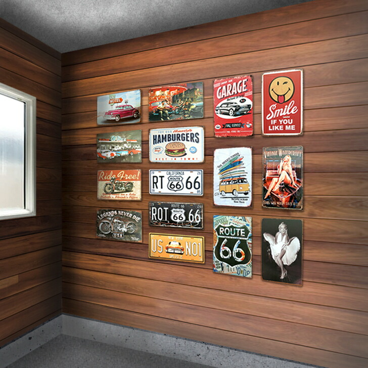 楽天市場】アメリカン雑貨 サインプレート ブリキ看板 ガレージ