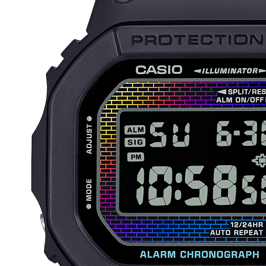 楽天市場】G-SHOCK レインボー ブリック ウォール DW-5600RW-1JF