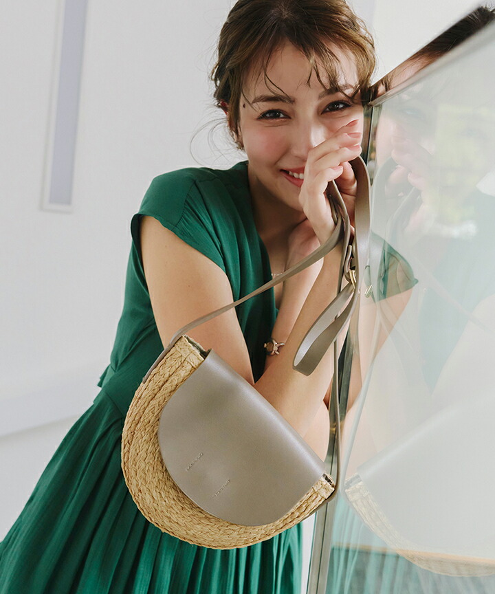 楽天市場】ラフィアショルダーバッグ ショルダーバッグ 丸型バッグ