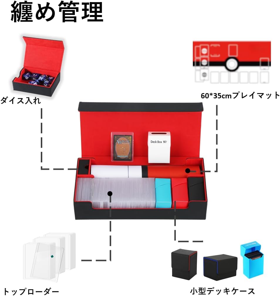 楽天市場】デッキケース プレイマット トレカケース トップローダー
