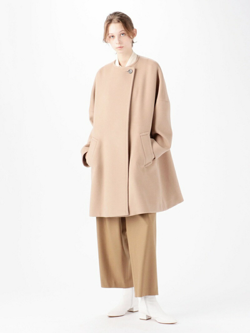 楽天市場】【SALE／30%OFF】ウールダブルフェイス ノーカラーコート