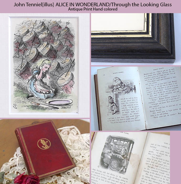 楽天市場】アンティーク 額絵 鏡の国のアリス アリスとドラム ハンド