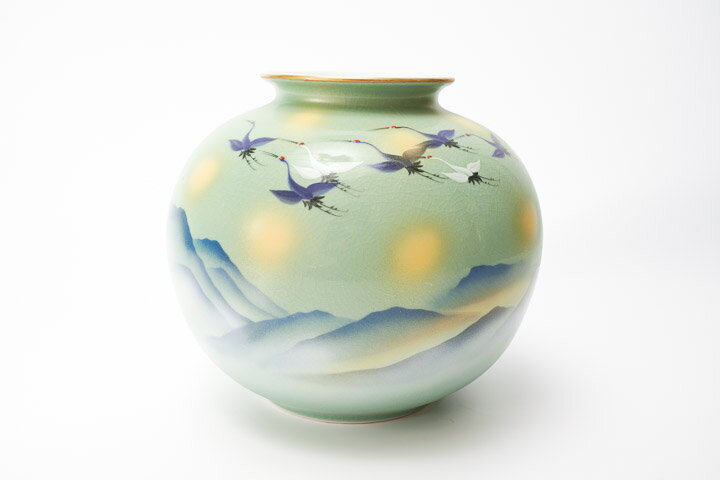 楽天市場】九谷焼 花瓶 群鶴連山 花器 花瓶 人気 ギフト 贈り物 結婚