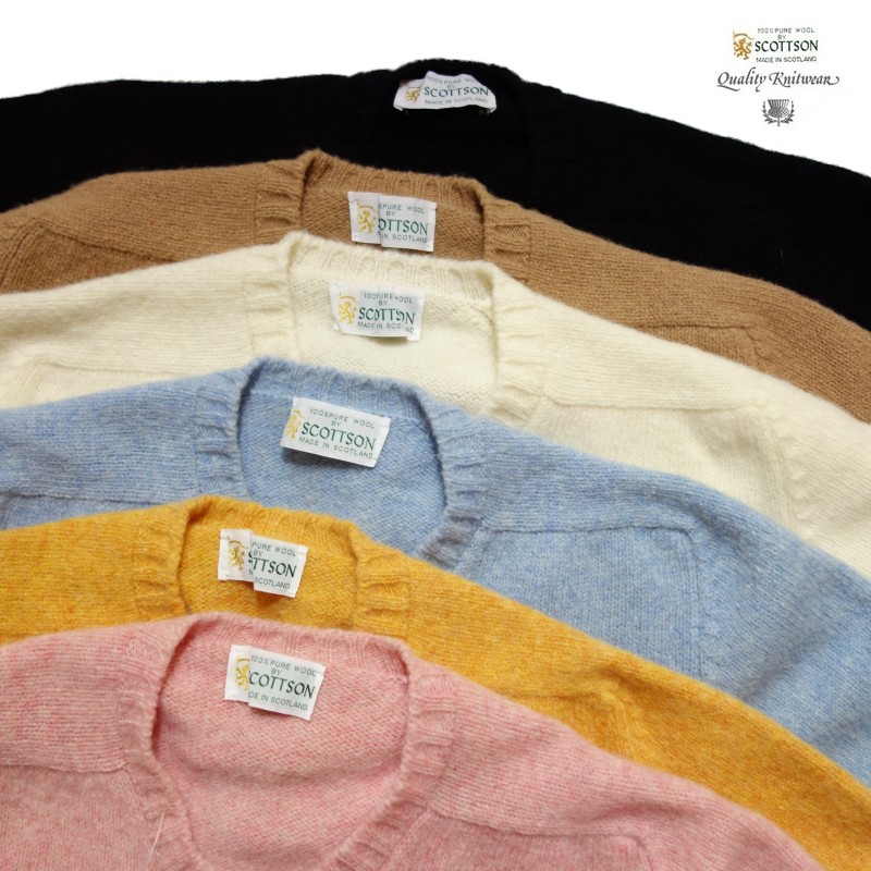 楽天市場】SCOTTSON SHETLANDWOOL CREWNECK CARDIGAN スコットソン