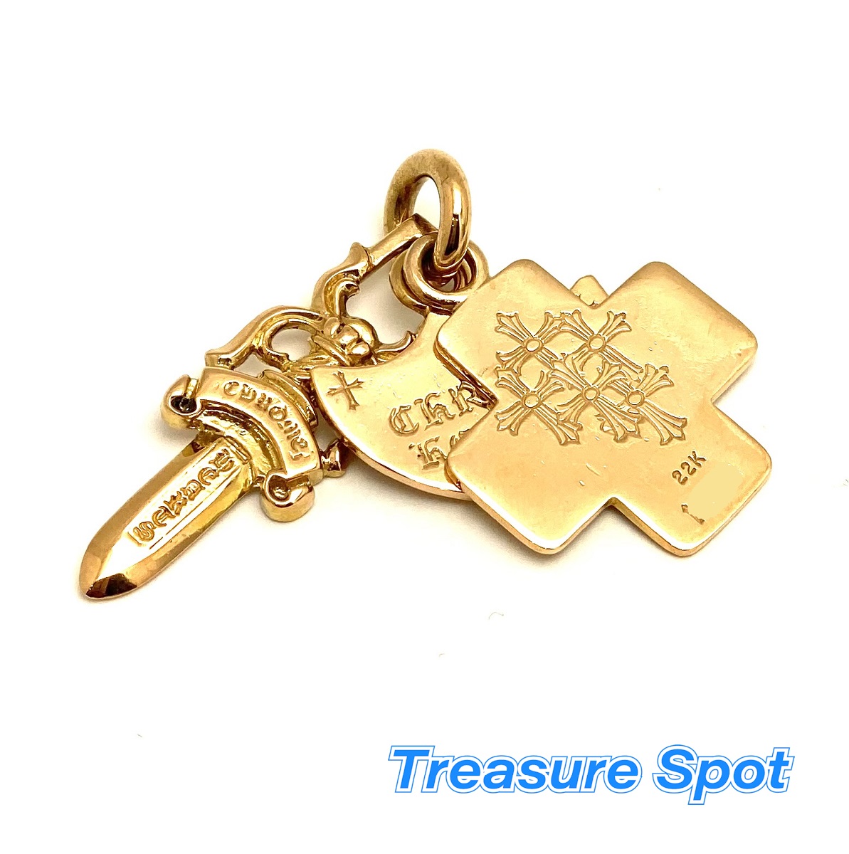 楽天市場】クロムハーツ Chrome Hearts スリートリンケッツ ペンダント