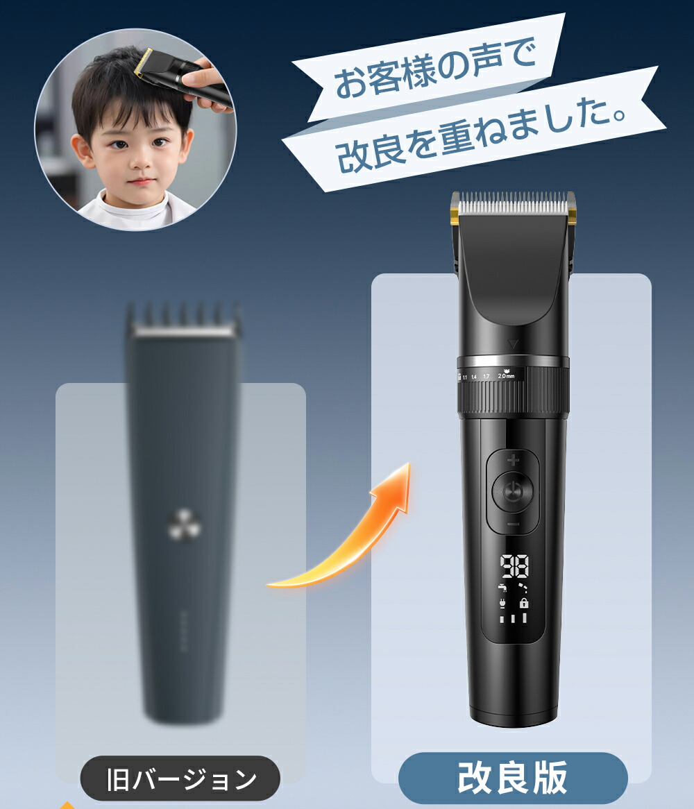 楽天市場】【クーポンで2,180円！】バリカン 電動 セット ヘア 充電式