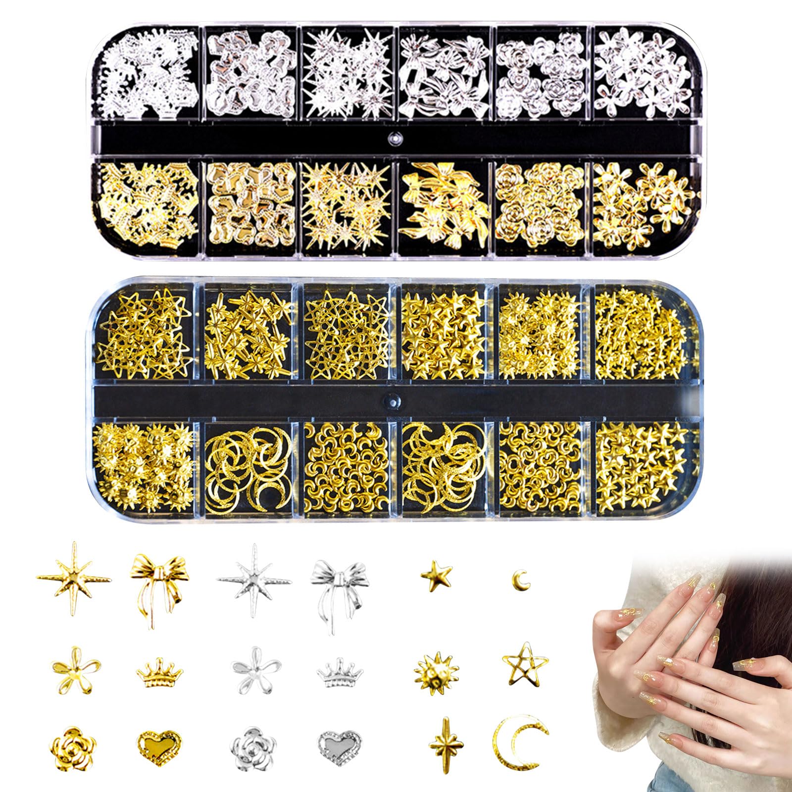 楽天市場】＼セール☆1,060円→999円／ネイルパーツ 12種類 BOXセット