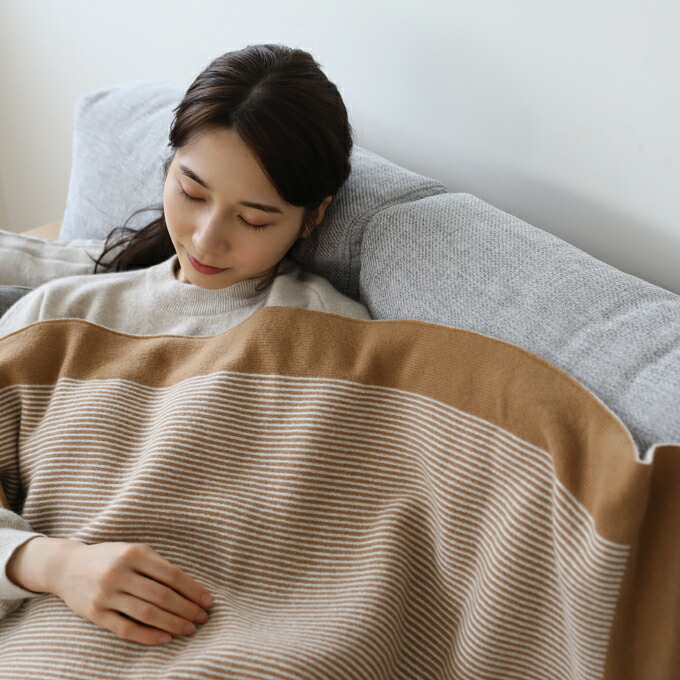 楽天市場】【UTO|小物】額縁ストライプ ブランケット (120cm×76cm