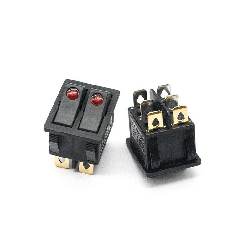 楽天市場】ダブル ロッカースイッチ 6ピン 双極単投 6ポジション 16A