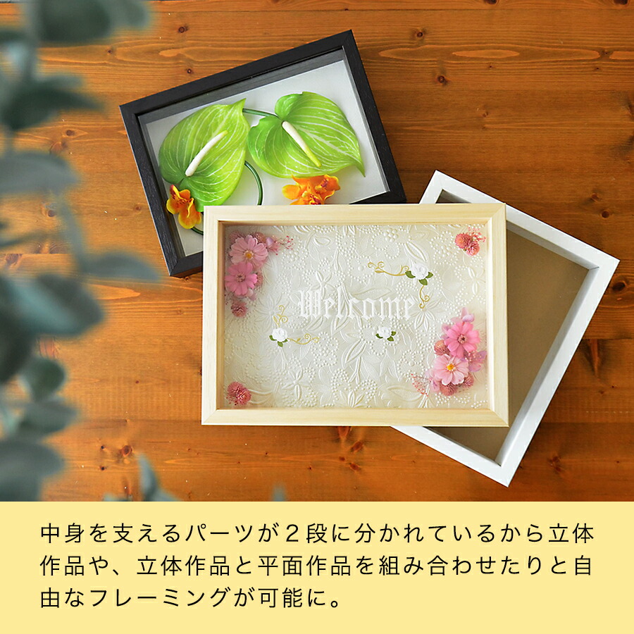 楽天市場】ウェルカムボード 額 ボックスフレーム 立体額 セパレート