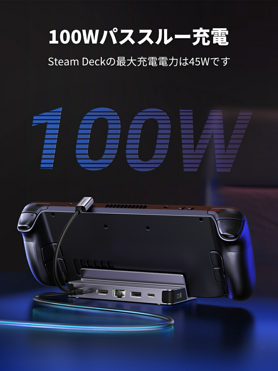 楽天市場】UGREEN Steam deck用TVドック 6-IN-1USB-Cハブ Steam Deck