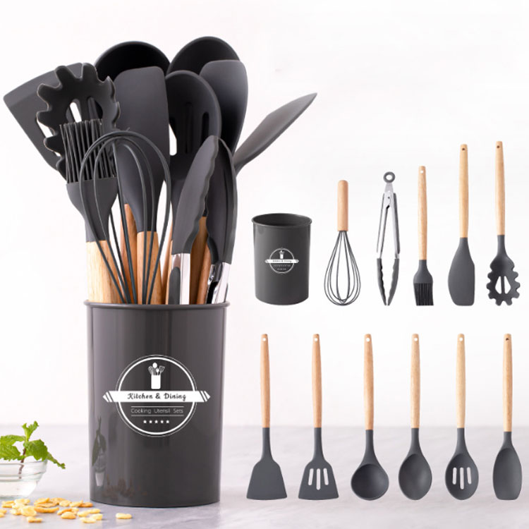 楽天市場】キッチンツール セット 収納 北欧風 シリコン製 調理器具