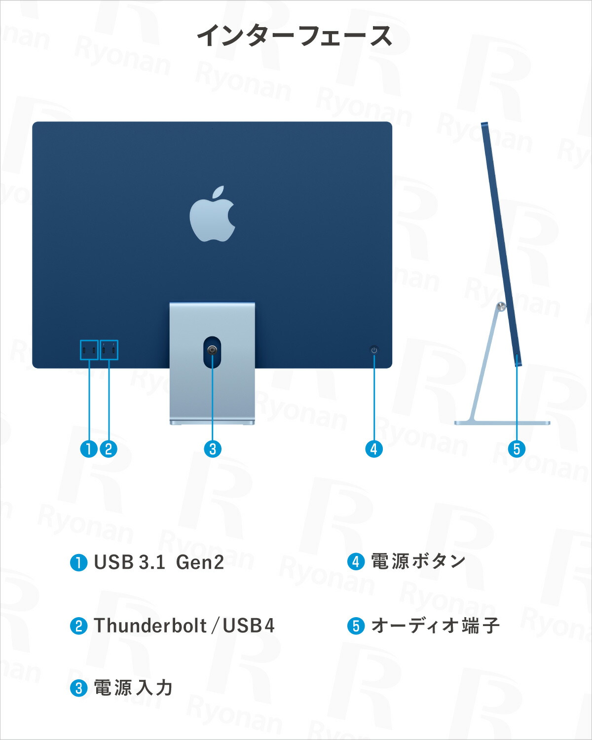 楽天市場】【美品】Apple Mac iMac ブルー Apple M1 メモリ 16GB SSD