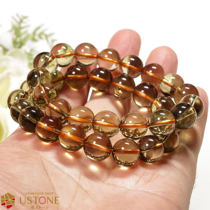 楽天市場】シトリン ブレスレット 12mm AAA 天然非加熱 コンゴ産