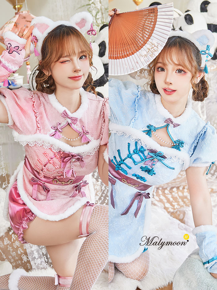 楽天市場】[正規品]【 送料無料 】 仮装 ふわもこ チャイナドレス くま