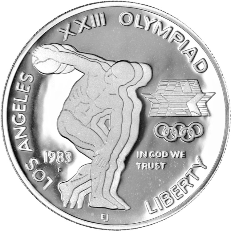 楽天市場】1983年ロサンゼルスオリンピック記念プルーフ90%銀貨