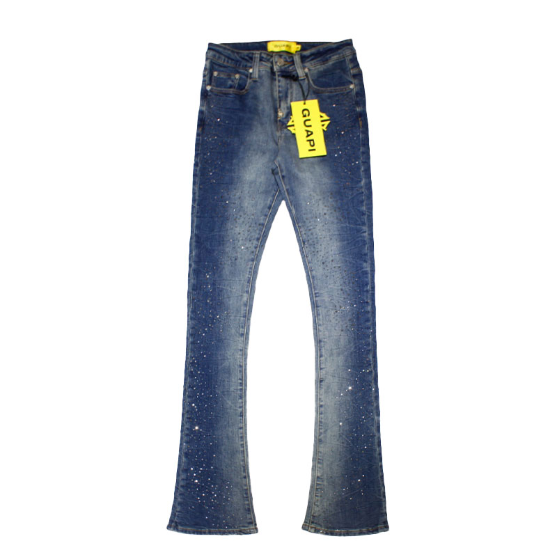 楽天市場】GUAPI グアピ フレアデニムパンツ 28-32インチ ブルー/青