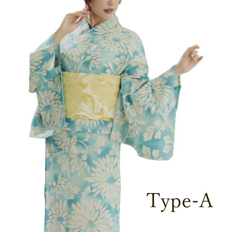 楽天市場】源氏物語 浴衣 お仕立て込み レディース 麻 綿 白地 花柄