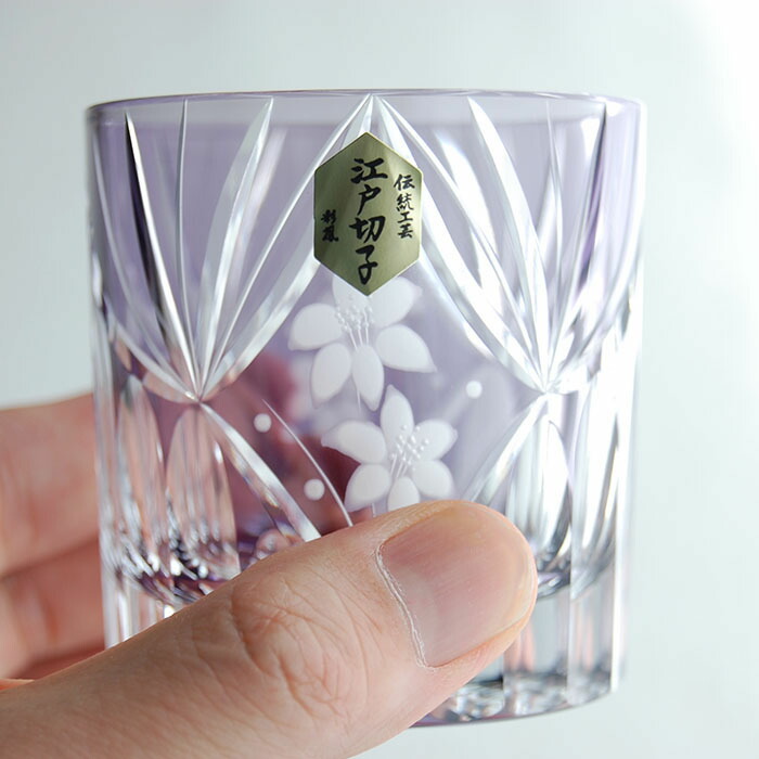 楽天市場】江戸切子 花籠文様 ミニオールド 1客 m-3067-v ウイスキー