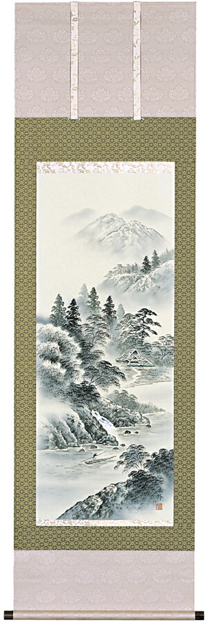 楽天市場】掛け軸 掛軸（かけじく）販売店水墨山水（上田 林外）全国