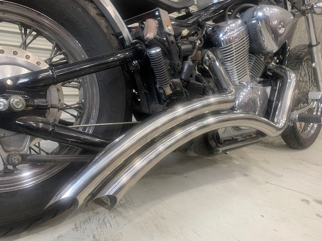 楽天市場】部品屋K&W ステンレス製ベントマフラー スティード400