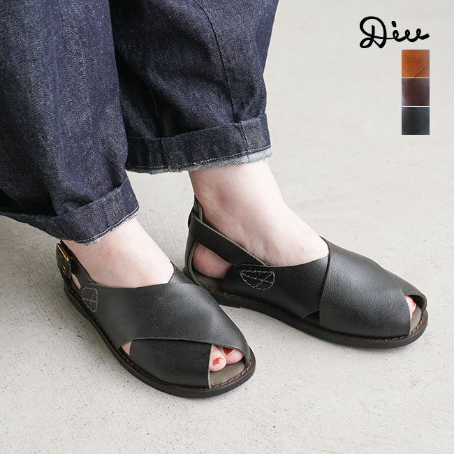 楽天市場】[113D1540] Diu(ディウ) クロスレザーサンダル/レディース