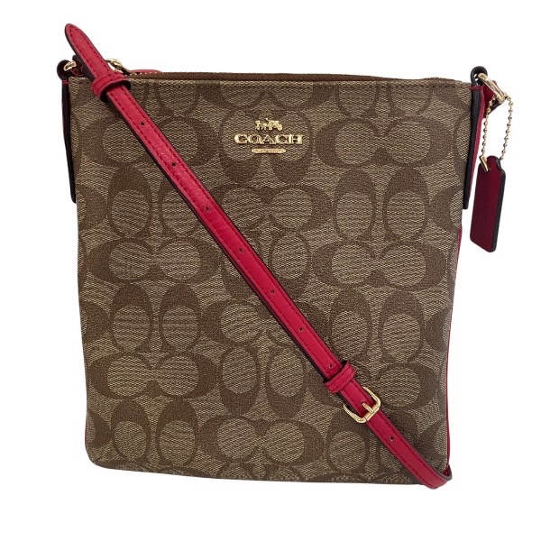 楽天市場】コーチ ショルダーバッグ ブラウンレッドの通販