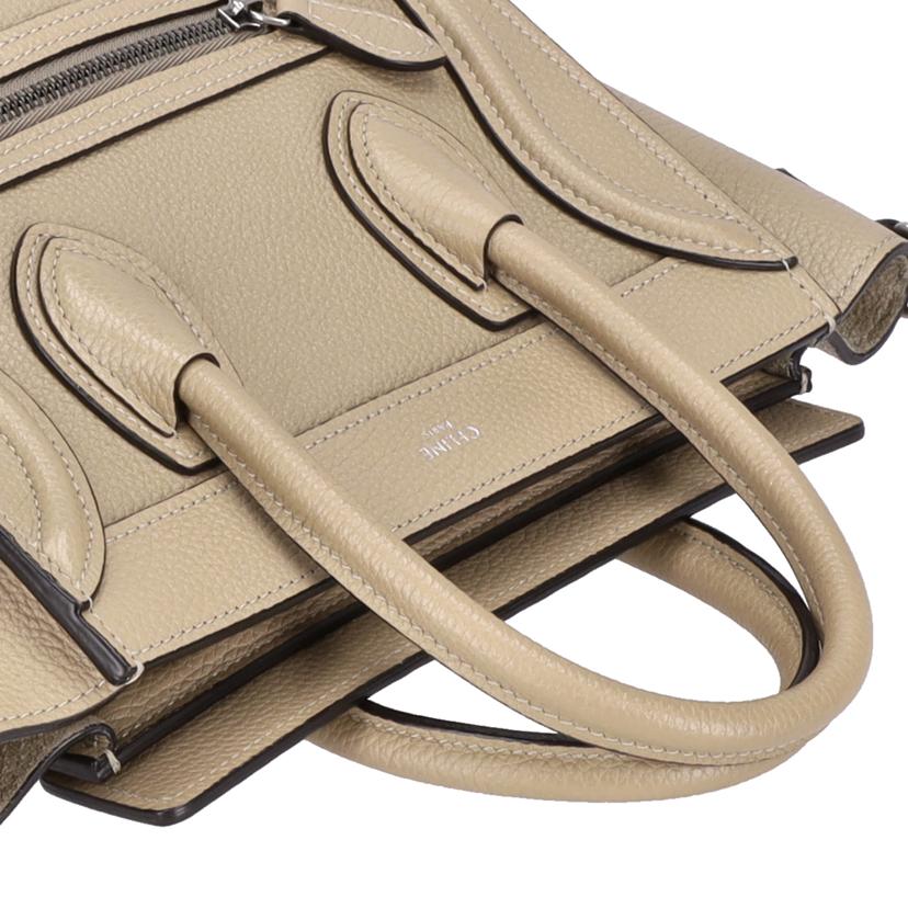 楽天市場】CELINE セリーヌ/ラゲージ/ナノショッパー/ベージュ/189243