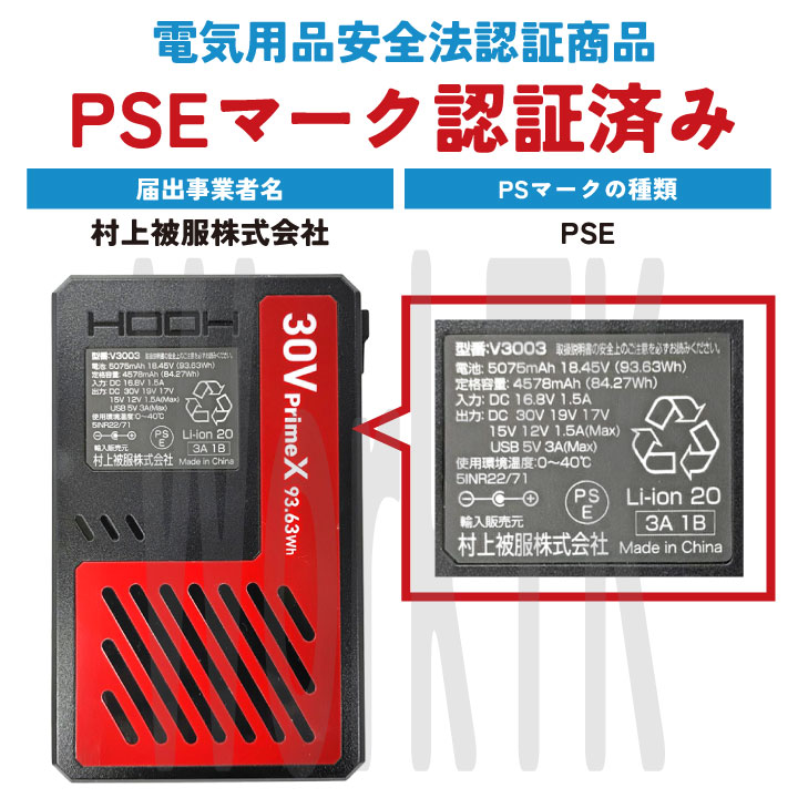 楽天市場】HOOH 28V バッテリー ファンセット フルセット 空調作業服
