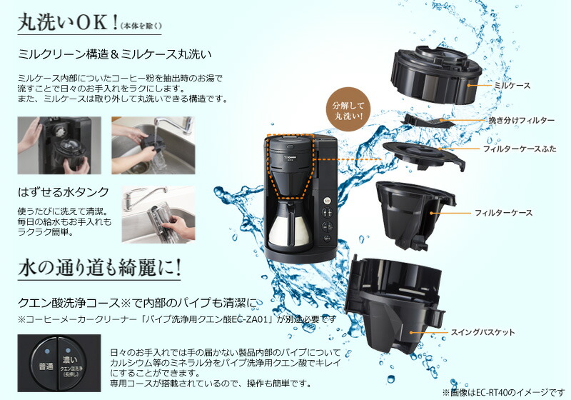 楽天市場】象印 コーヒーメーカー EC-SA40-BA ミル付き 全自動 珈琲通