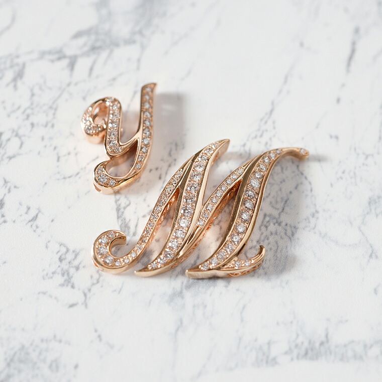 楽天市場】【ゆきざき公式】ノンブル アルファ イニシャルペンダント