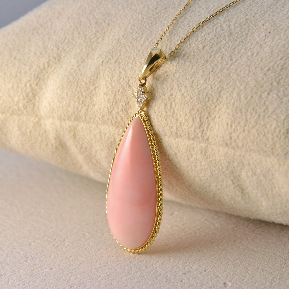 楽天市場】ミス珊瑚 ペンダント トップ ヘッド さんご サンゴ ダイヤ