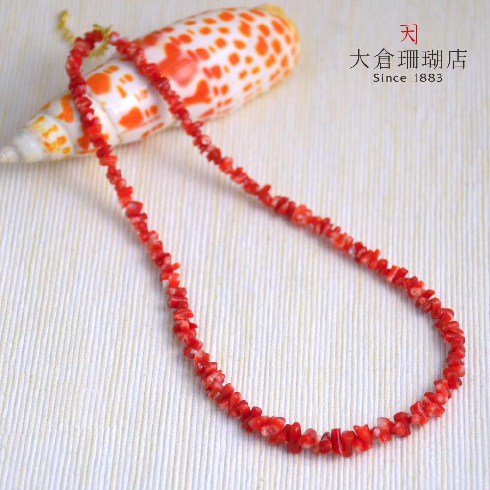 楽天市場】赤珊瑚 ネックレス サンゴ さんご 日本産 ヤタラ サザレ