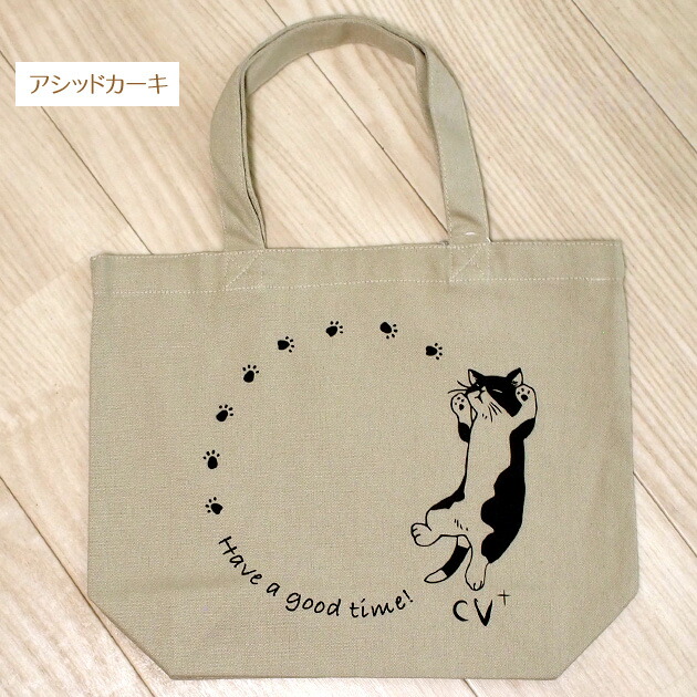 楽天市場】猫のトートバッグ ゴロゴロにゃんこ ミニトート ハチワレ