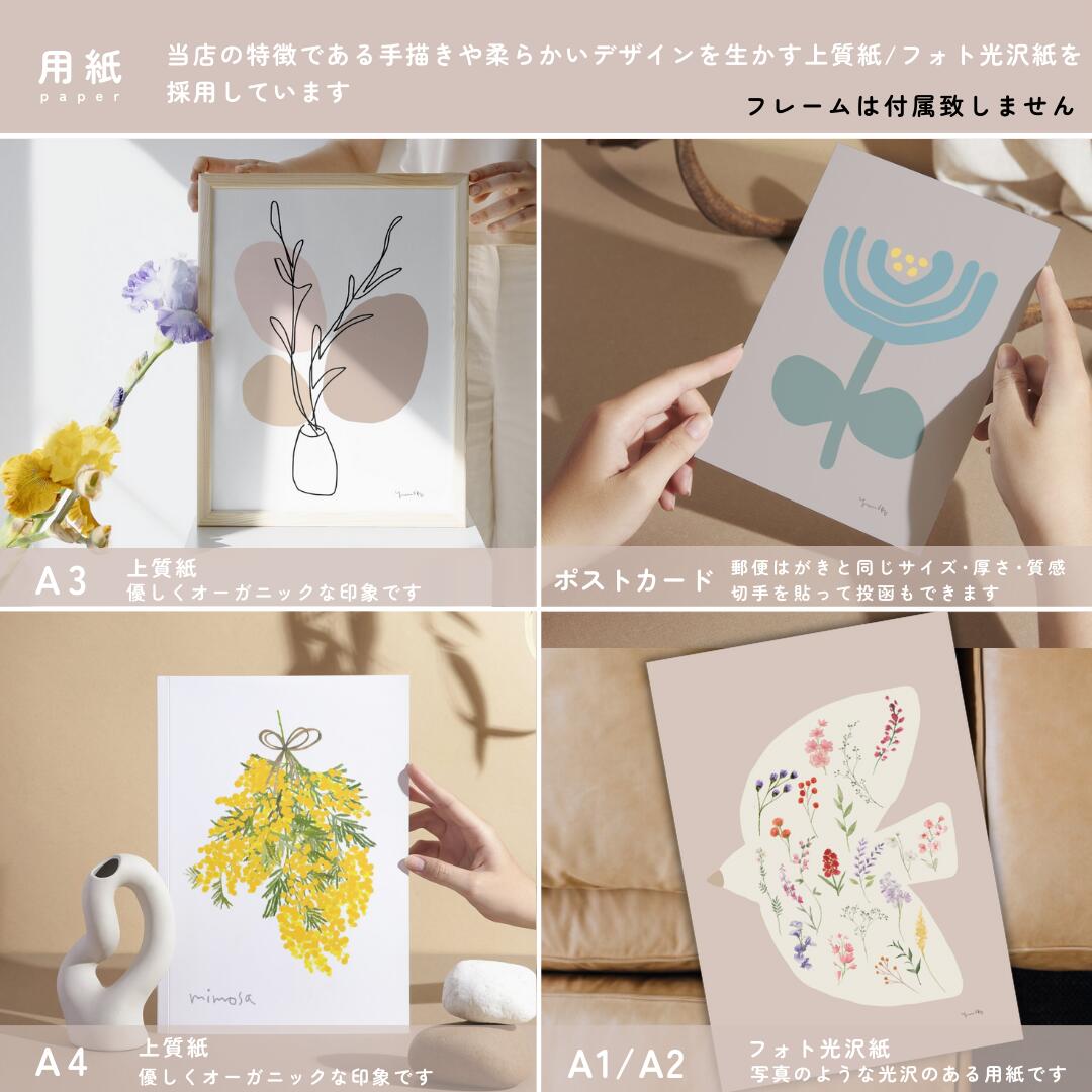 楽天市場】「黄色い花」 ポスター ポストカード ミニポスター はがき