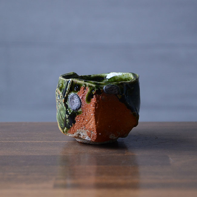 楽天市場】【共箱付】 和食器 大和織部ぐい呑(TK-042) 作家「金本卓也