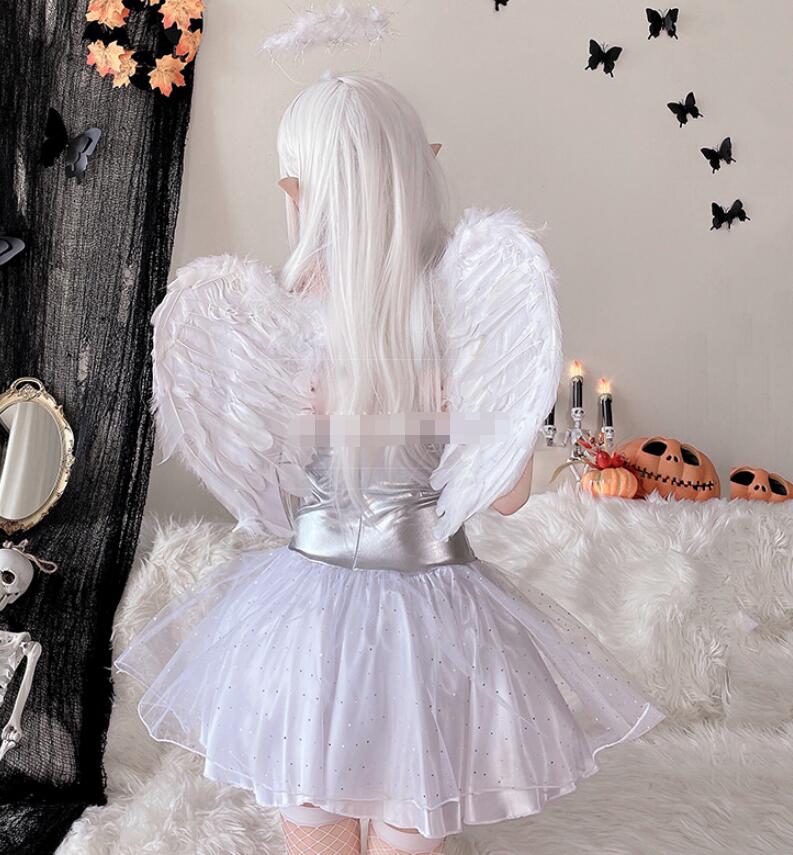 楽天市場】天使コスプレ衣装 ハロウィン衣裳 ミニワンピース 羽付き