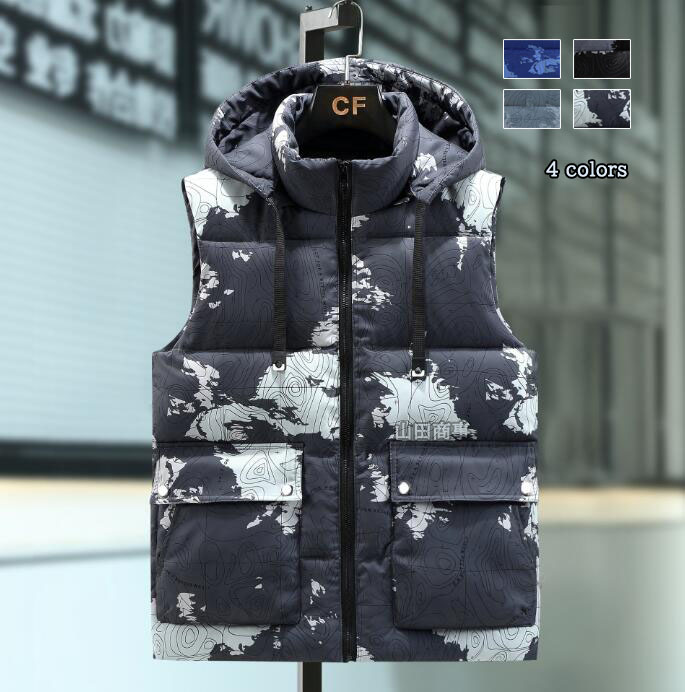 楽天市場】迷彩柄ダウンベスト メンズ ベスト レディースベスト 中綿
