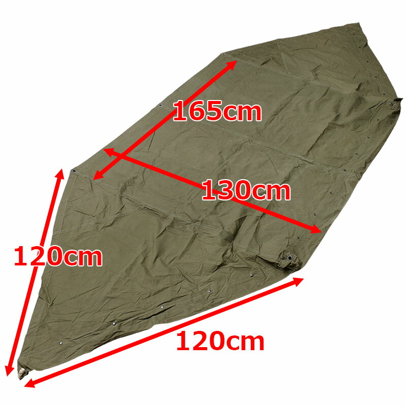 楽天市場】ギリシャ軍 シェルターハーフ テントシート オリーブ USED