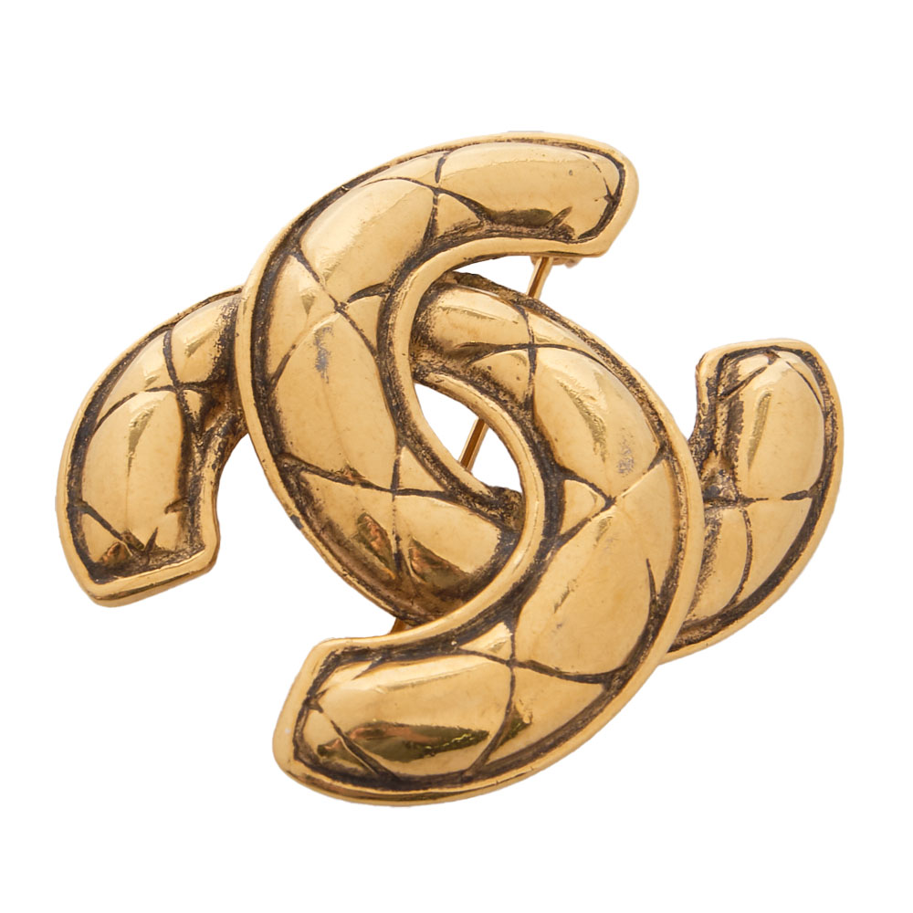 楽天市場】CHANEL シャネル ココマーク マトラッセ ブローチ GP