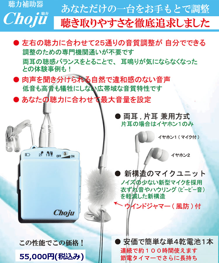 楽天市場】集音器 日本製 メーカーサポート 電池式 音量調整 周波数