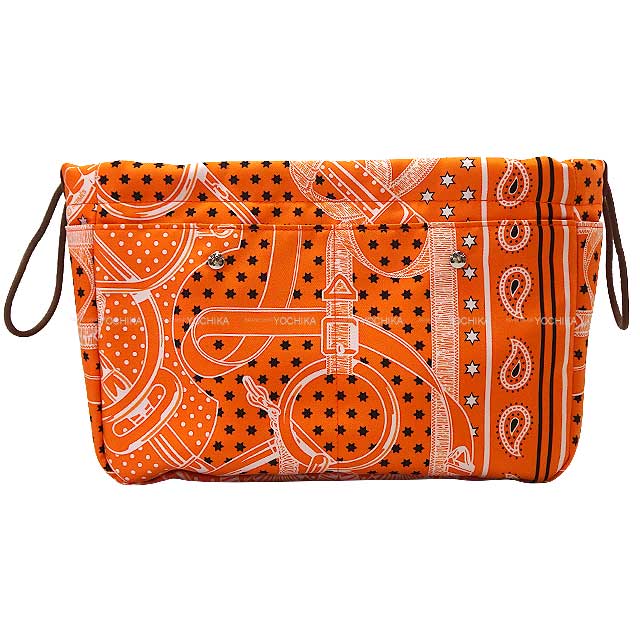 楽天市場】HERMES エルメス フールビ25 オレンジ シルク100％/バレニア